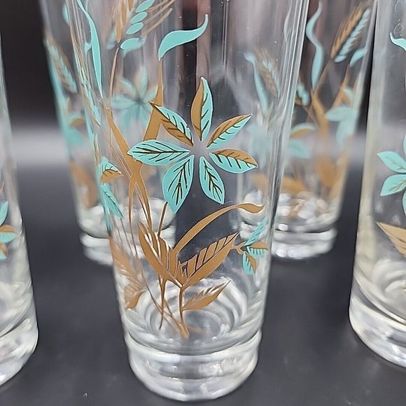 VTG Canadian Wheat Georgian Tall Glasses Tumblers Tea Glasses Set Of 6 12 oz - Picture 3 of 6